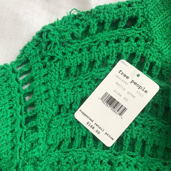 Free people bright knit green sweater - Picture 4 of 4